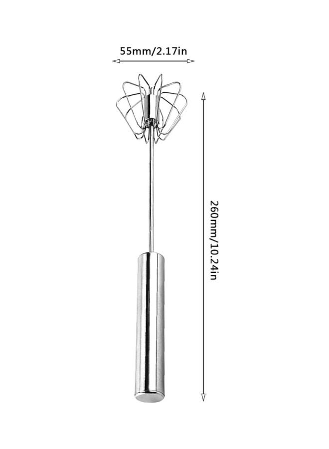 Hand Pressure Stainless Steel Beater Silver 26x5.5cm - Image 5