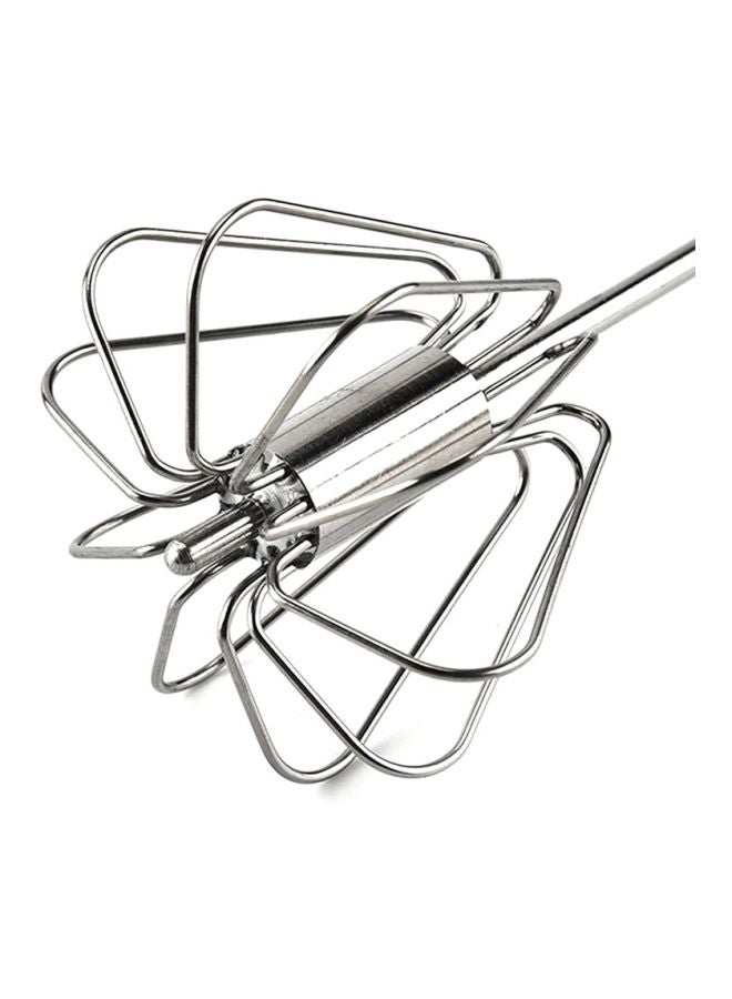 Hand Pressure Stainless Steel Beater Silver 26x5.5cm - Image 4