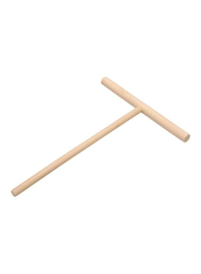T-Shaped Wooden Pancake Tool Beige 12x15.5cm - Image 2