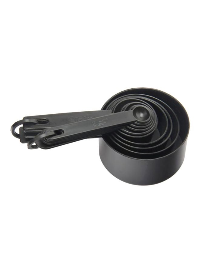 طقم من 10 أكواب قياس وملعقة . أسود Cup 15, 62, 83, 125, 250, Spoon 0.6, 1.2, 2.5, 5, 7.5ملليلتر  - Image 1