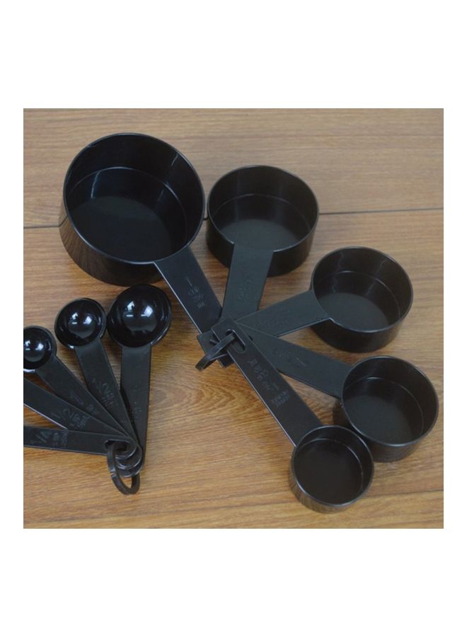 طقم من 10 أكواب قياس وملعقة . أسود Cup 15, 62, 83, 125, 250, Spoon 0.6, 1.2, 2.5, 5, 7.5ملليلتر  - Image 3