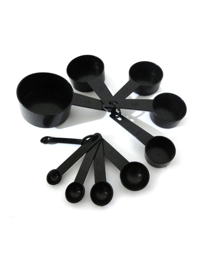 طقم من 10 أكواب قياس وملعقة . أسود Cup 15, 62, 83, 125, 250, Spoon 0.6, 1.2, 2.5, 5, 7.5ملليلتر  - Image 4