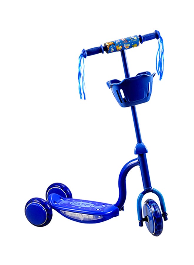 Cool Baby 3-Wheel Front Basket Pattern Kick Scooter Blue - Image 2