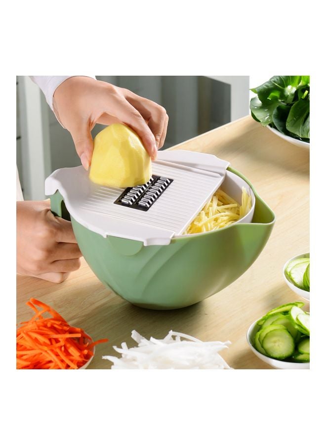 Multi-Function Fruit Vegetable Slicer Green/White/Black 23x14x22centimeter - Image 3