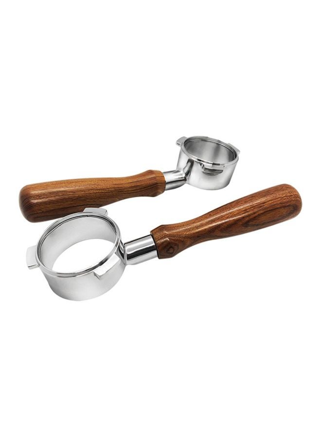 Stainless Steel Coffee Bottomless Portafilter Brown/Silver 54mm - Image 5