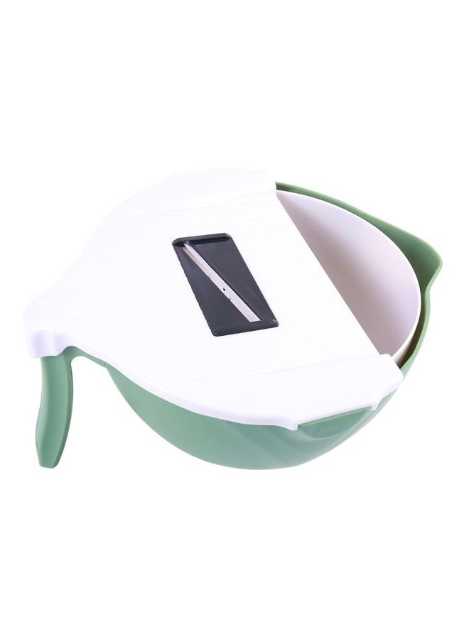 Multi-Function Fruit Vegetable Slicer Green/White/Black 23x14x22centimeter - Image 1