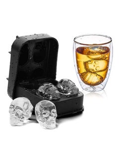 Generic 3D Skull Patterned Silicone Ice Mold Black 3.35x4.45inch  - Image 2