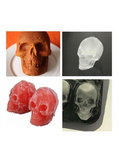 Generic 3D Skull Patterned Silicone Ice Mold Black 3.35x4.45inch  - Image 3