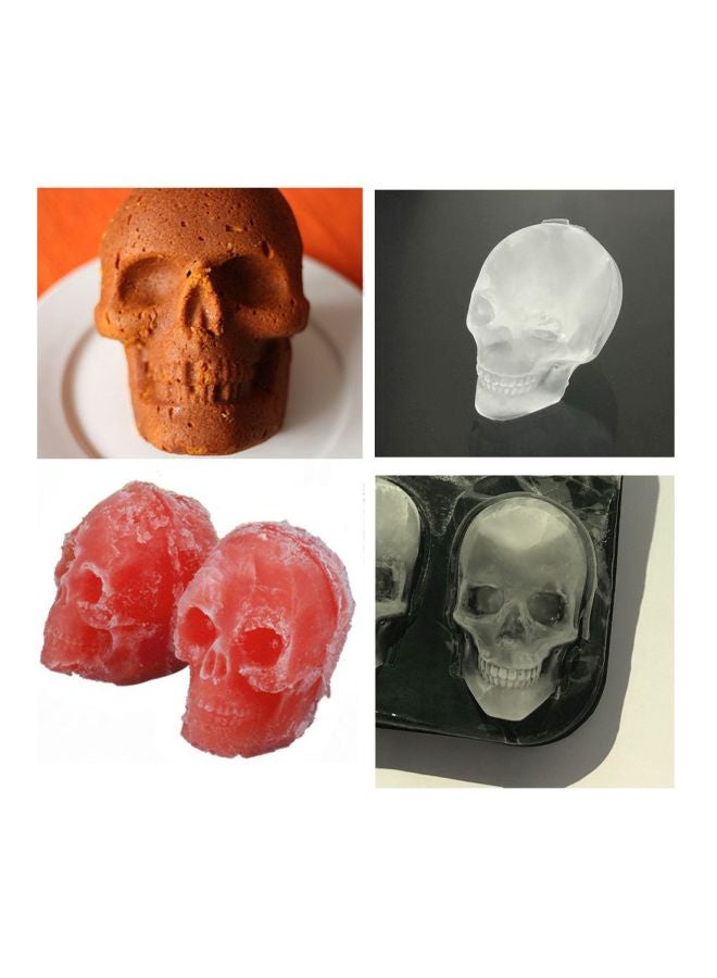 Generic - 3D Skull Patterned Silicone Ice Mold Black 3.35x4.45inch - Image 1