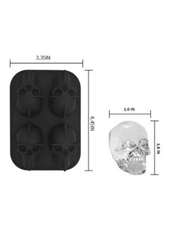 Generic 3D Skull Patterned Silicone Ice Mold Black 3.35x4.45inch  - Image 5
