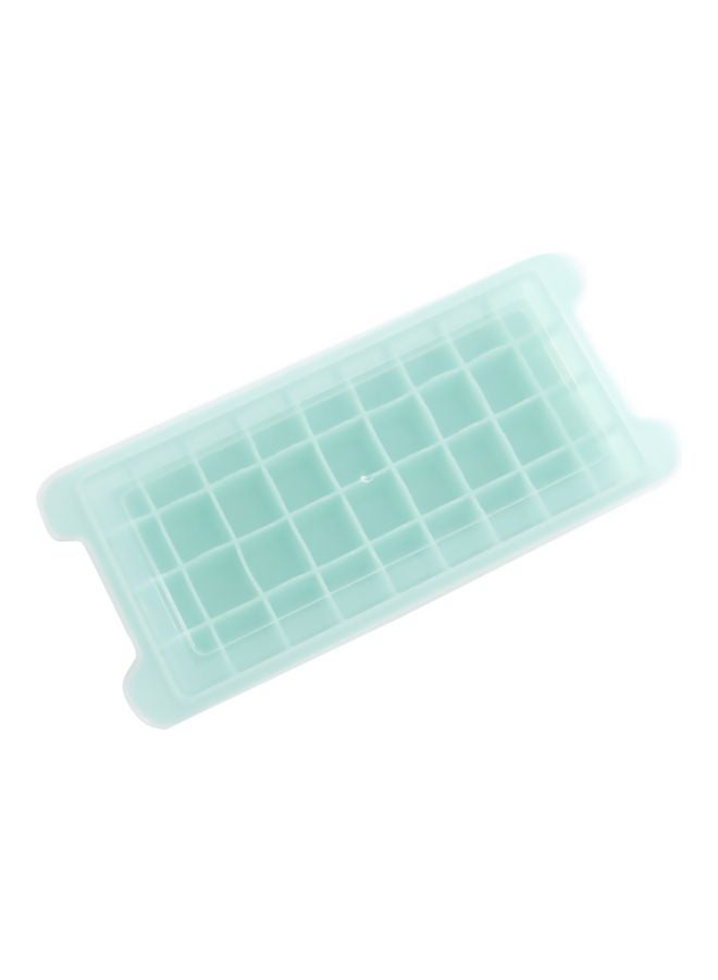 Silicone Ice Cube Tray With Lid Green/Clear 26x3x12cm - Image 1