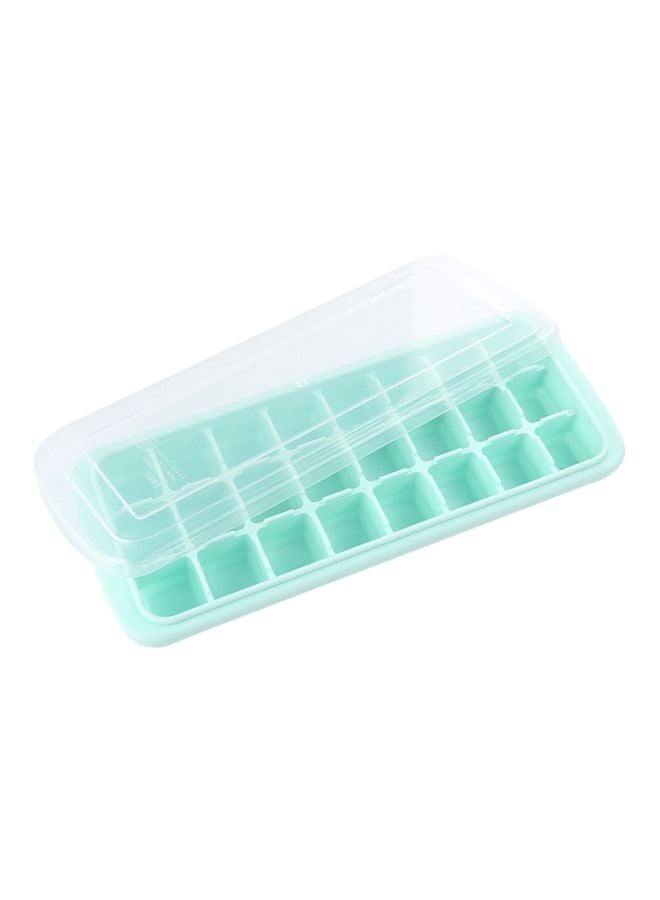 Generic - Ice Cube Tray With Lid Green/Clear 26x3x12cm - Image 1