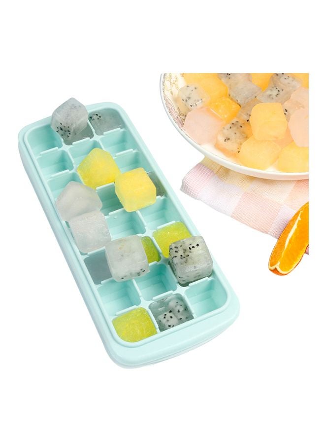Generic - Ice Cube Tray With Lid Green/Clear 26x3x12cm - Image 1
