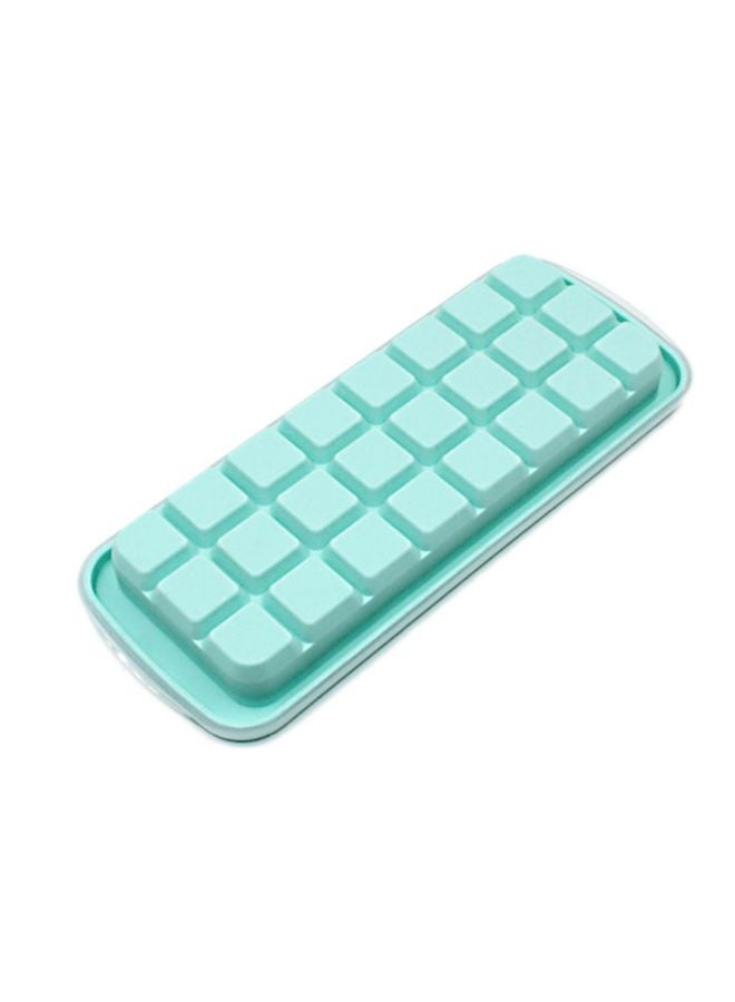 Generic - Ice Cube Tray With Lid Green/Clear 26x3x12cm - Image 1