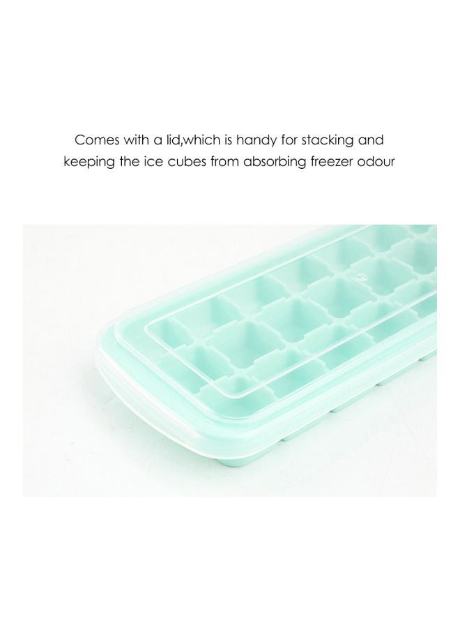 Generic - Ice Cube Tray With Lid Green/Clear 26x3x12cm - Image 1