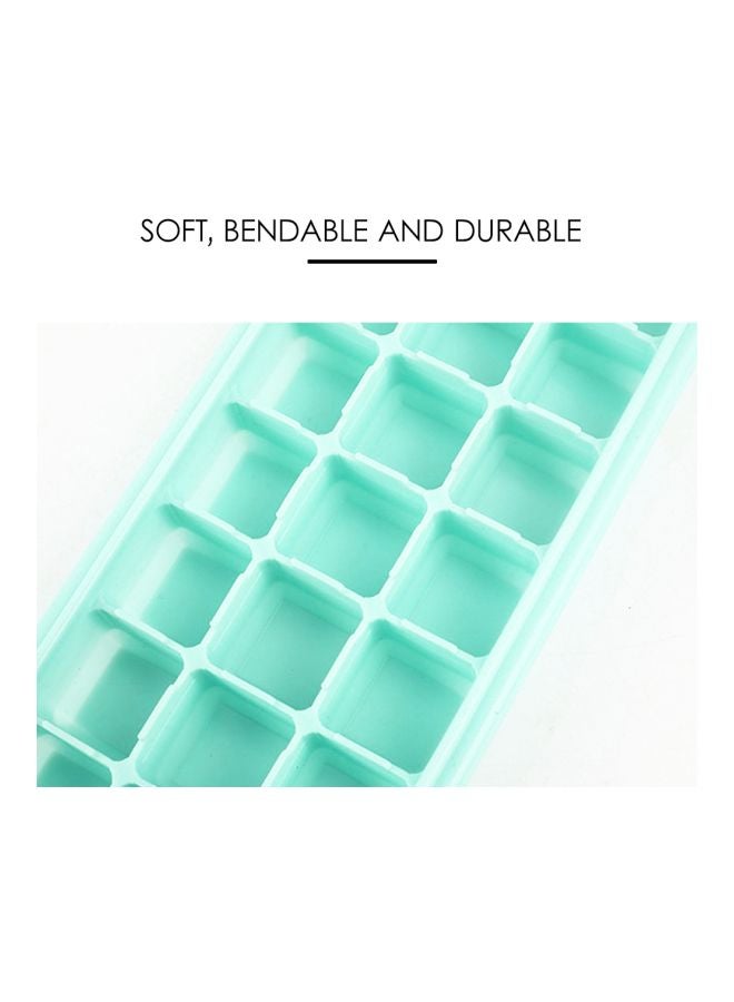 Generic - Ice Cube Tray With Lid Green/Clear 26x3x12cm - Image 1