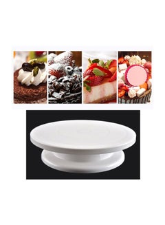 Generic Turntable Round Cake Stand White 270x68mm  - Image 4