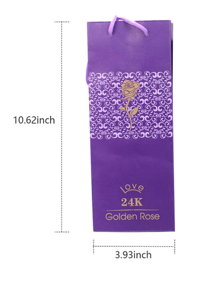 Fake Rose Flower Golden Foil With Gift Box Red/Gold - Image 2