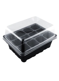 Generic 3-Piece Gardening Supplies Seedling Tray Box Set Black/Clear  - Image 1