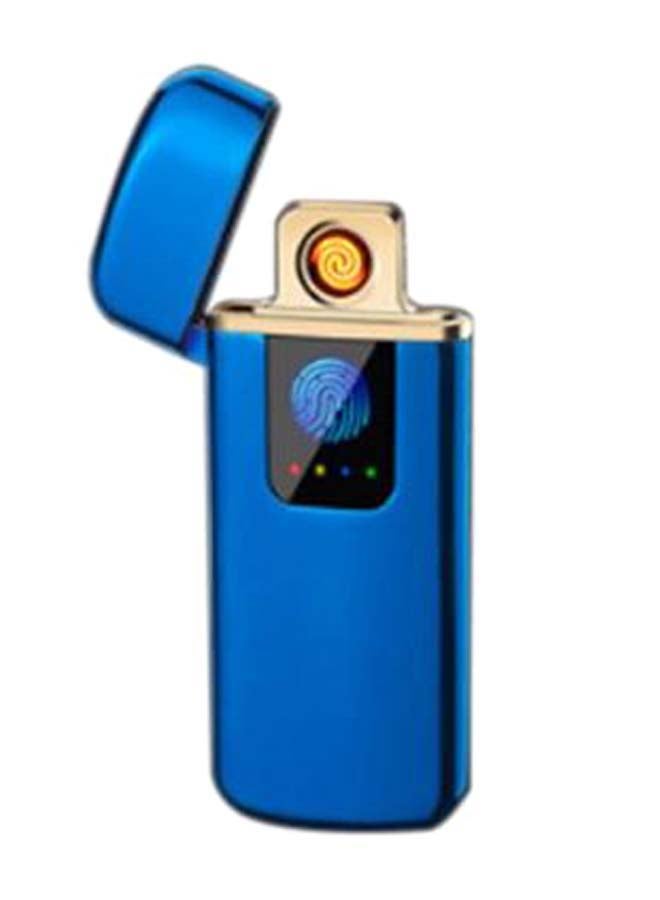 ولاعة كهربائية بمنفذ USB بتصميم مقوس مزدوج بدون لهب أزرقذهبي