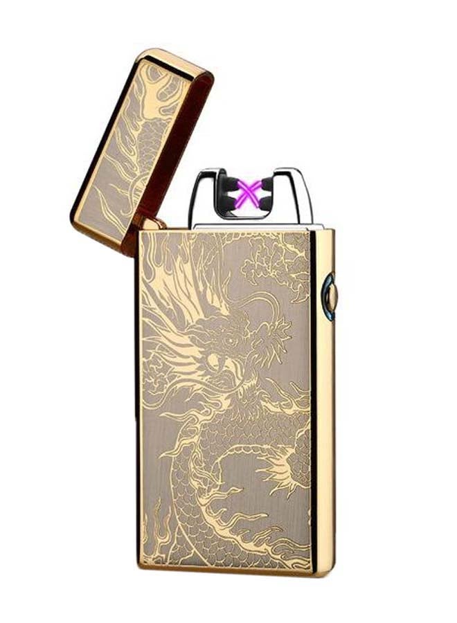 Generic USB Electric Flameless Double Pulsed Arc Lighter Gold/Grey/Silver 