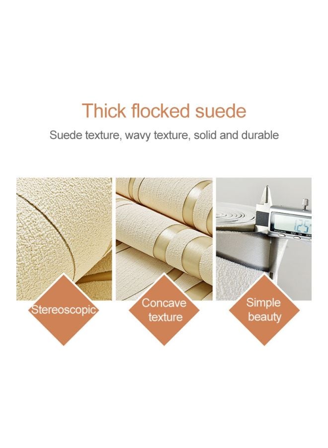 3D Water Ripple Wall Sticker Beige/Silver 0.53x10meter  - Image 4