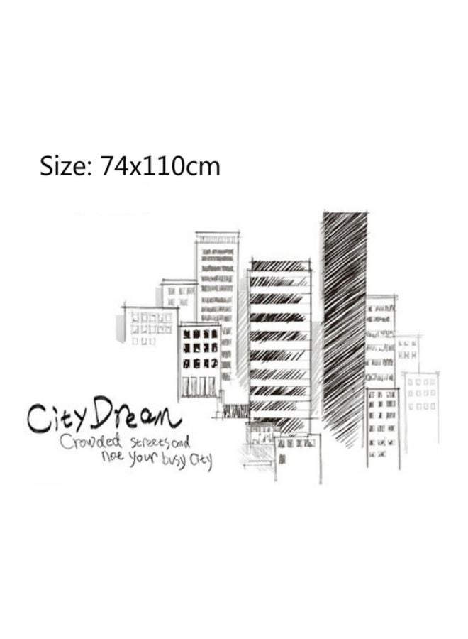 City Building Wall Sticker Black/White 74x110cm  - Image 2
