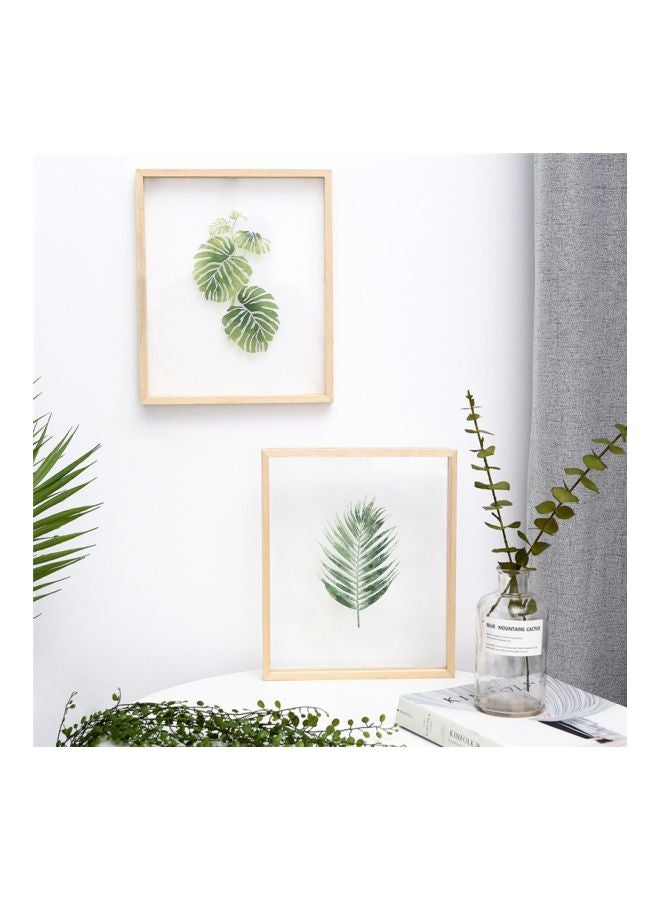 لوحة فنية لديكور الحائط من الأكريليك أخضر/أبيض 20x30سم  - Image 3
