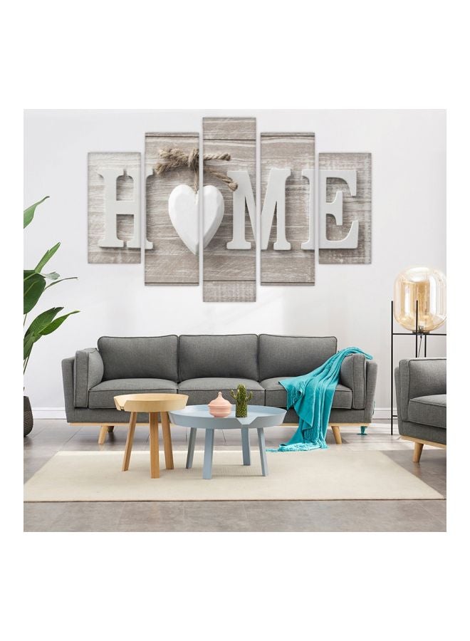 لوحة فنية جدارية مطبوعة من قماش الكانفاس مكونة من 5 قطع متعدد الألوان Large Painting - 20x55, Medium Painting - 2x20x45, Small Painting - 2x20x35Ø³Ù†ØªÙŠÙ…ØªØ± - Image 4