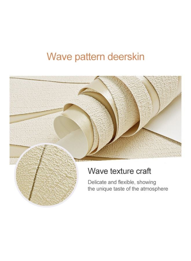 3D Water Ripple Wall Sticker Beige/Silver 0.53x10meter  - Image 5