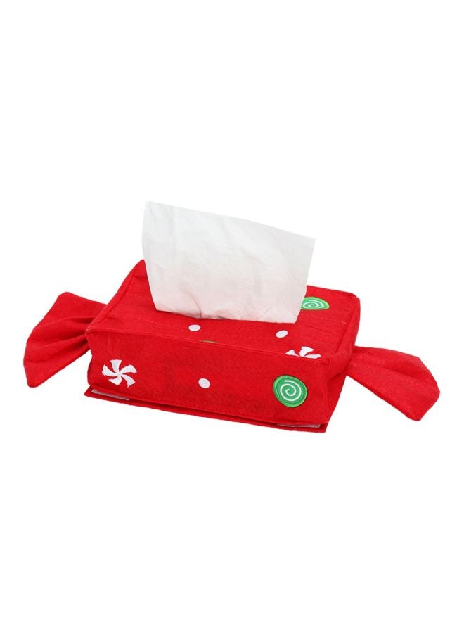 حامل مناديل بتصميم الكريسماس أحمر 35x15x2سم - Image 1