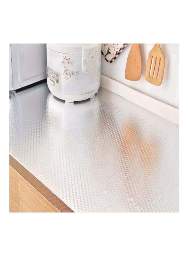 ملصق مطبخ من رقائق الألومنيوم مضاد للماء فضي 40x1متر - Image 4