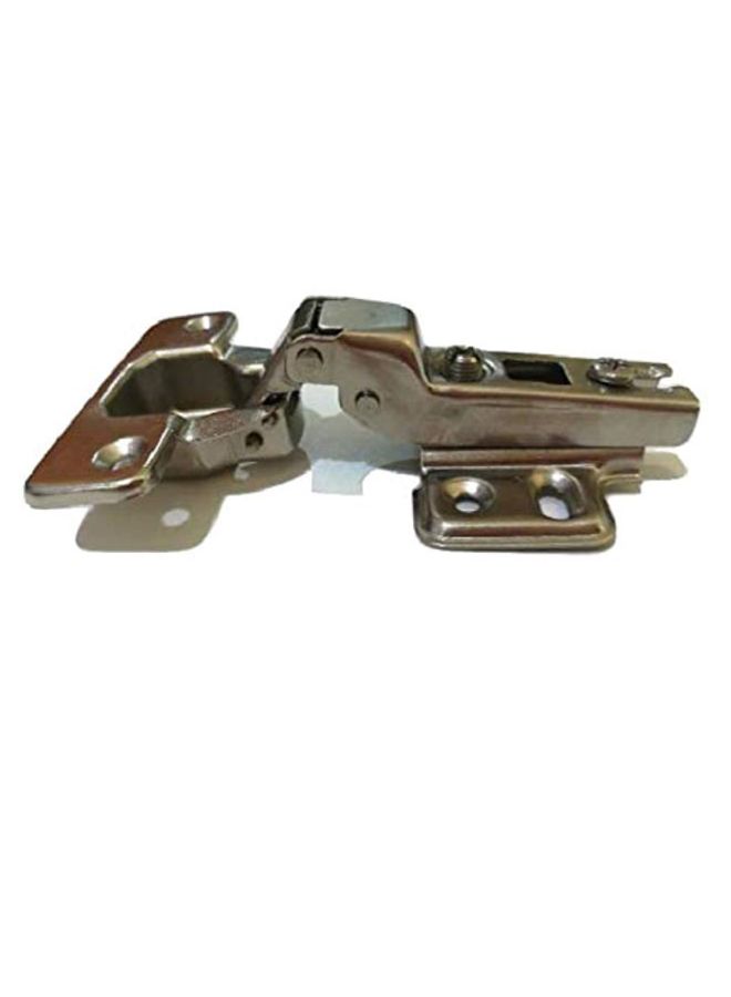 KT - 2-Piece Hydraulic Full Bend Hinge Set Silver - Image 1