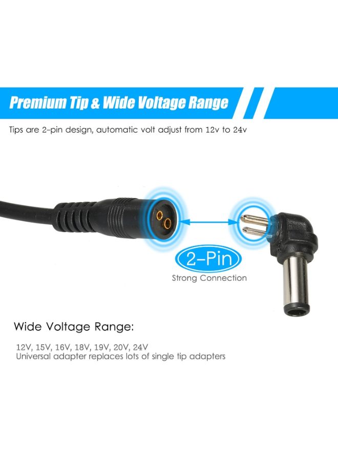 Universal Notebook Power Adapter Set Black  - Image 5