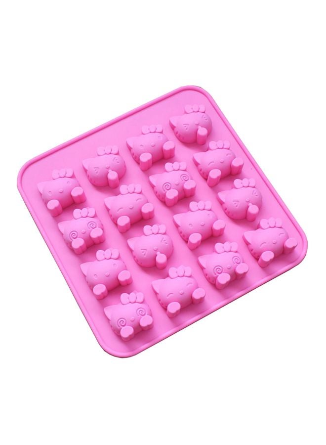 Silicone Kitty Designed Baking Mould Pink 18.5x1.8x18.5cm - Image 5