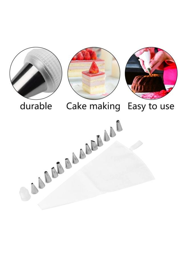 DIY Cake Decorating Icing Cone With Nozzels White