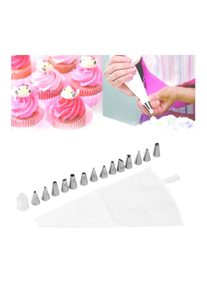 DIY Cake Decorating Icing Cone With Nozzels White
