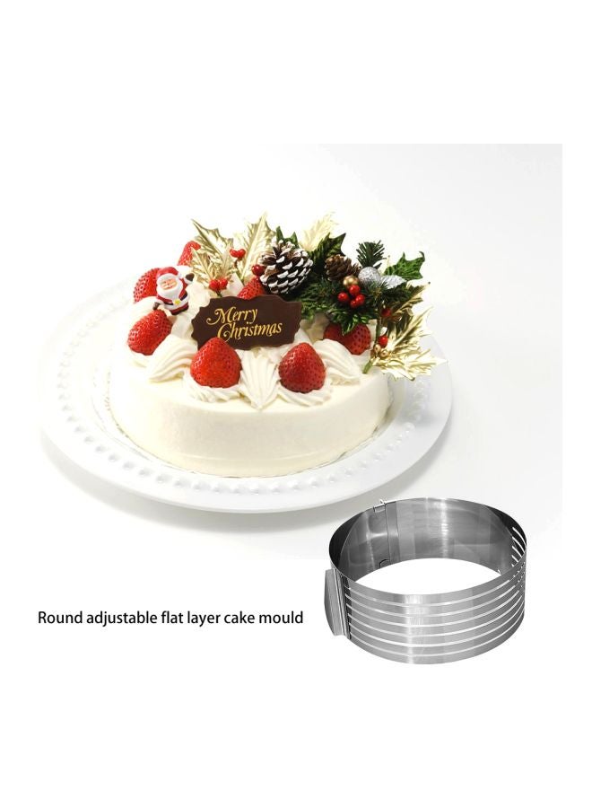 قطاعة كيك قابلة للتعديل من الستانلس ستيل فضي 200مم - Image 5