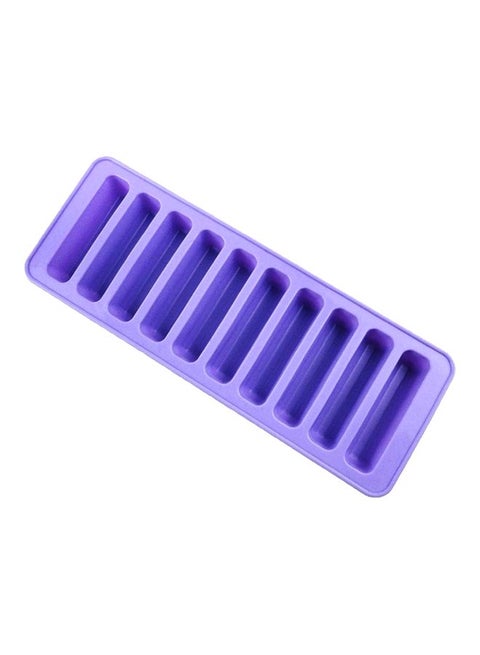 10 Grids Long Strip Shape Ice Cube Molds Multicolour 25.5x9.2x1.8mm