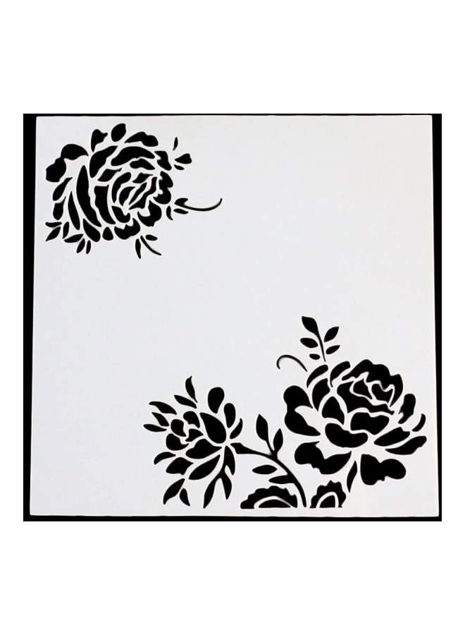 ستنسل لتزيين الكيك أبيض 130x130مم - Image 3