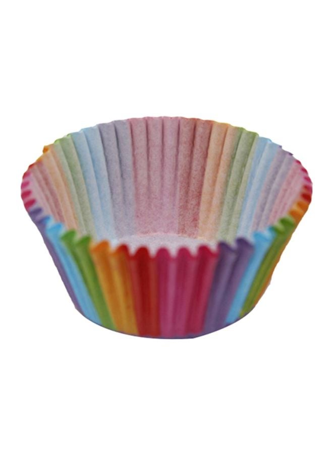 Generic 100-Piece Cup Cake Case Set Multicolour 68x68x32mm  - Image 2