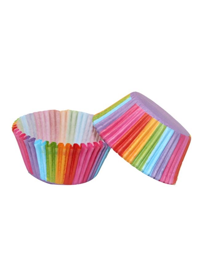 Generic 100-Piece Cup Cake Case Set Multicolour 68x68x32mm  - Image 3