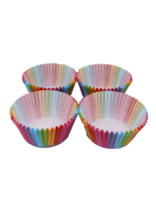Generic 100-Piece Cup Cake Case Set Multicolour 68x68x32mm  - Image 4