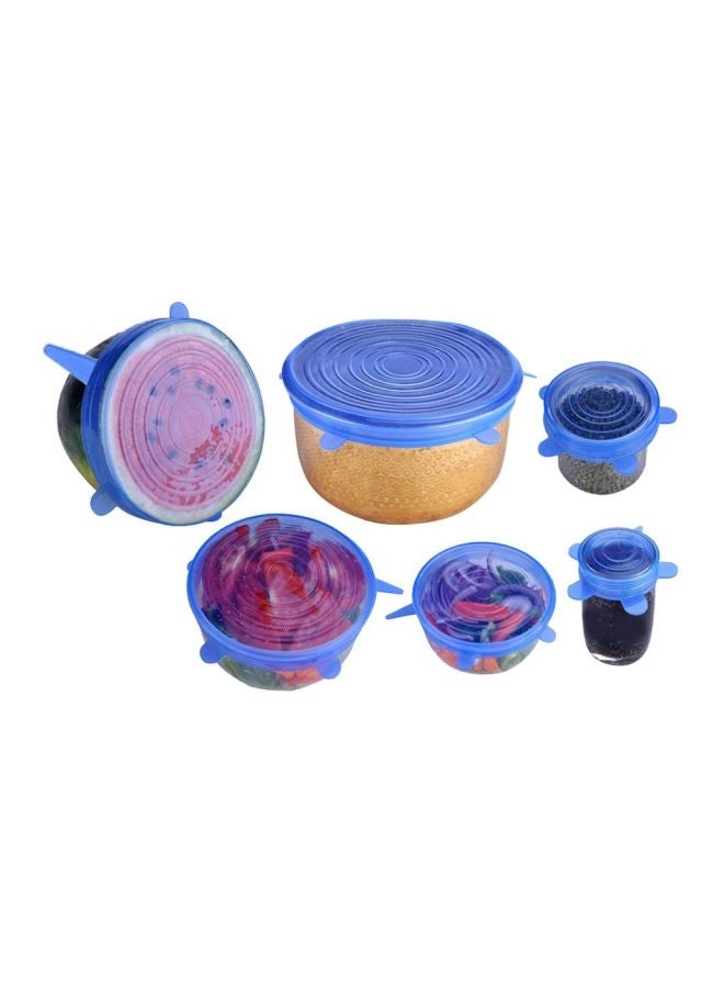 Generic 6-Piece Silicone Stretchable Lids Blue Extra Small Lid 6.5, Medium Small Lid 9.5, Small Lid 11.5, Large Lid 14.5, Medium Large Lid 16.5,Extra Large Lid 21cm  - Image 5