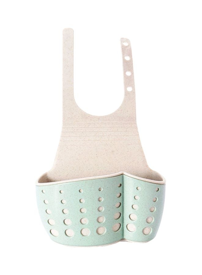 Plastic Sink Organizer Green/White 12x5x25cm - Image 1