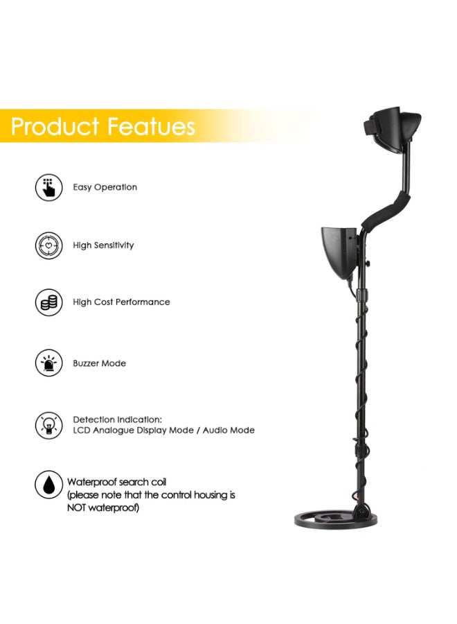 Generic - Lightweight Metal Detector With LCD Display Black - Image 1