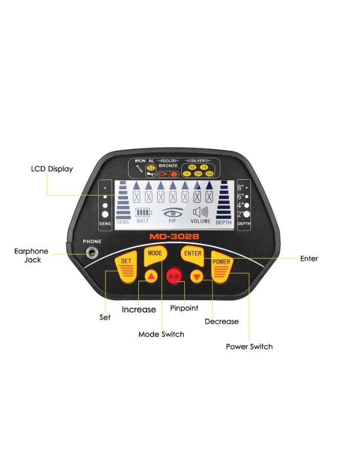 Generic - Lightweight Metal Detector With LCD Display Black - Image 1
