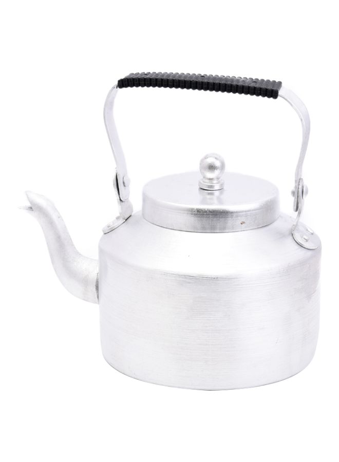 غلاية شاي من الألومنيوم أسود/ فضي 1لترات