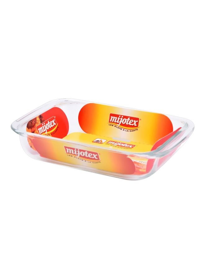 MIJOTEX Glass Oven Tray Clear 0.7Liters