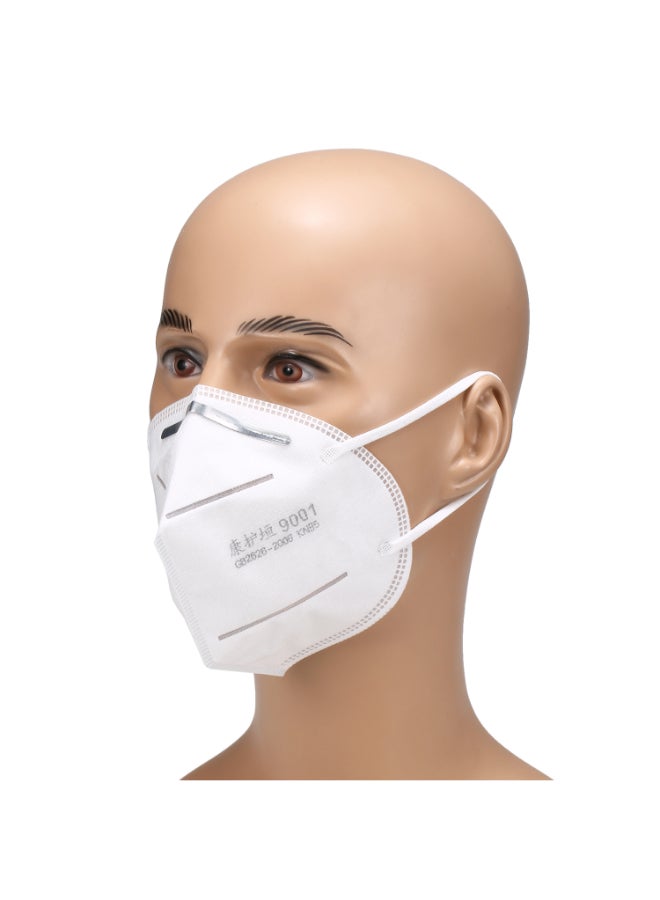 10-Piece KN95 5-Ply Disposable Respirator Safety Mask White 18 x 15 x 3centimeter - Image 3
